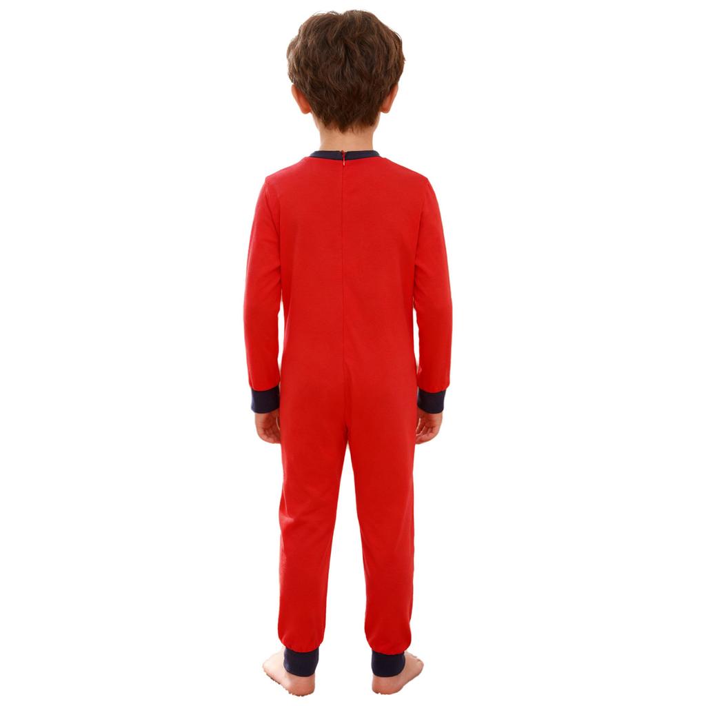 Унисекс Детский Адаптивный Комбинезон Круглый Вырез Длинный Рукав Анти-царапина на Спине Невидимая Молния Контрастный Цветной Карман Одежда