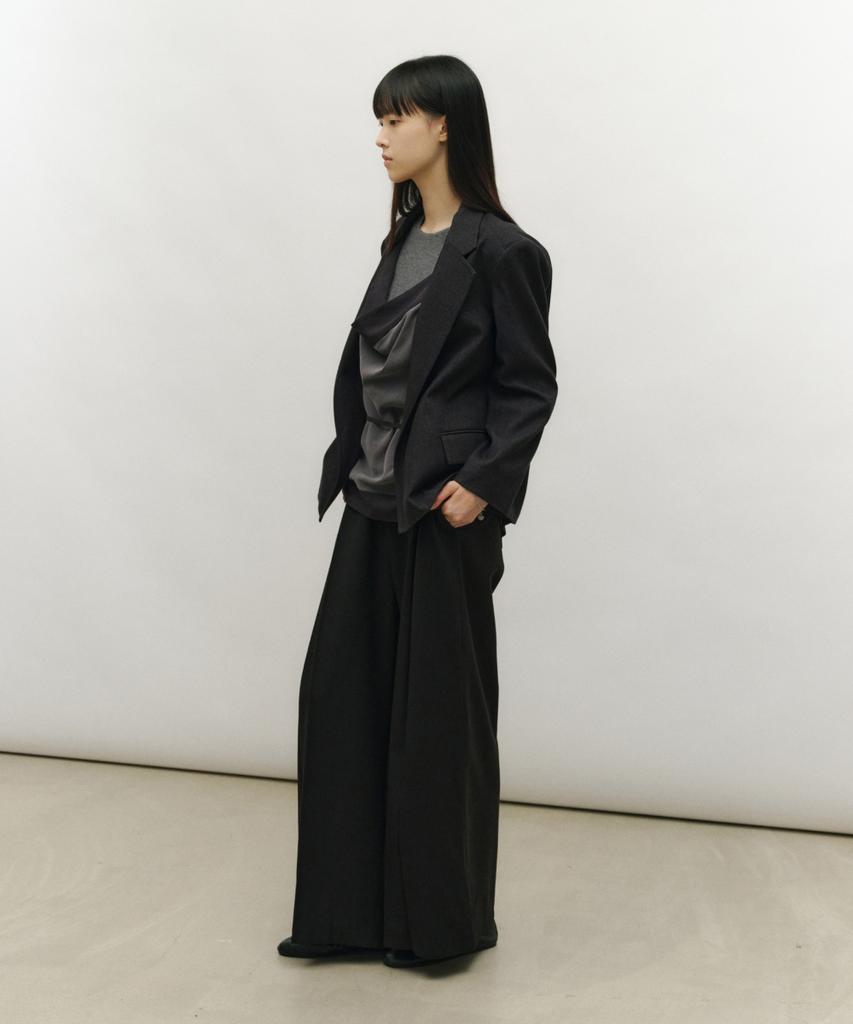 LOW TIDE Minimal Tailored Jacket [Charcoal]