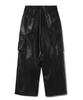 Trillion Parachute Cargo Rivet Vegan Leather Pants (Black)