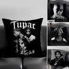 T-Tupac Shakurr Рэпер Наволочка Подушка Ультра Мягкая Кожевенная Ткань Облако Подобный Комфорт и Скрытая Молния