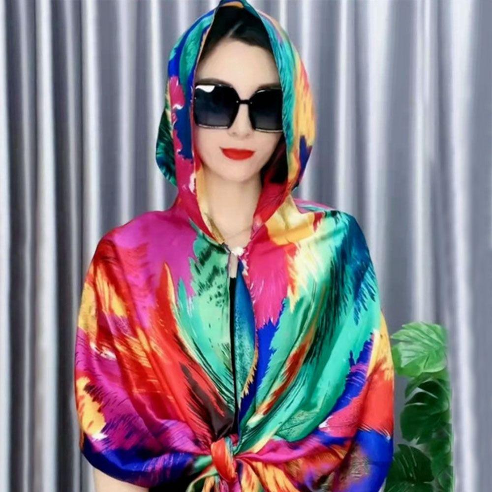 With Buckle Muslim Turban Sun-Resistant Headscarf Fashion Baotou Hat Women