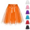 Женская сетчатая тюлевая юбка принцессы, эластичная юбка для взрослых, короткая танцевальная юбка