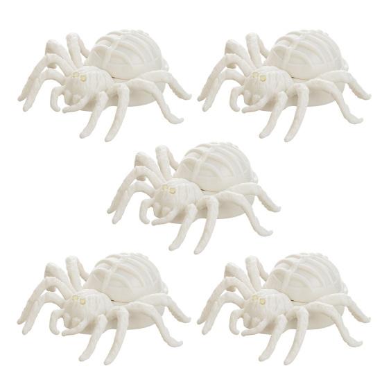 2/3/5Pcs Halloween Glowing Light Two-Color LED Design Spider Shape Night Light Portable Lightweight Halloween Decoration
