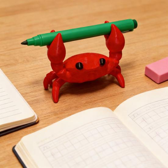 Подставка для ручек в виде краба, милый 3D органайзер для стола для ручек, карандашей, очков, декоративный подарок для детей, взрослых, школьные и офисные принадлежности