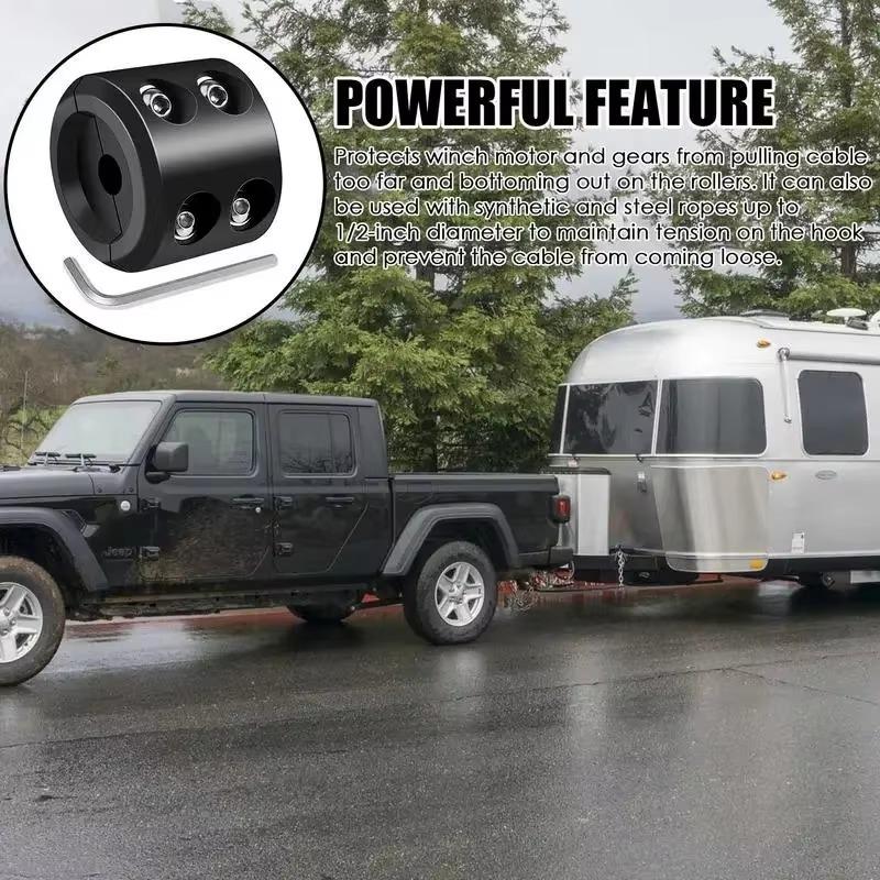 Стопор для автомобильной лебедки Стопор для крюка лебедки для квадроцикла UTV Лебедки Стопор для троса Экономия линии Гаджеты для модификации автомобиля Принадлежности для лебедки