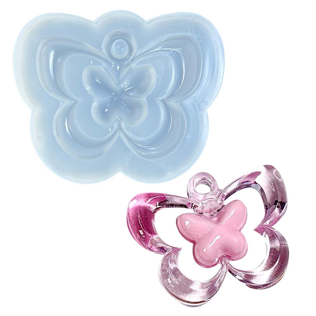 Литье смолы, шейкер, форма-бабочка, эпоксидная смола, зыбучий песок, силиконовая форма для изготовления подвесных ювелирных изделий, брелоков, подвесных украшений