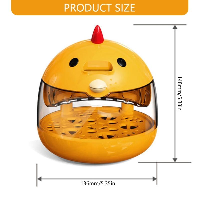 Инкубатор для яиц 5 яиц Инкубаторы для высиживания яиц Контроль тепла и влажности 5 яиц Полностью переворачивающийся Инкубатор для птицы