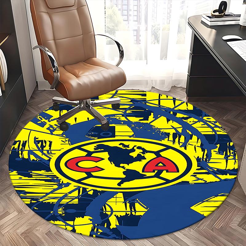 Коврик для стула Club America - Круглый ковер для домашнего декора, офисного использования, гостиной