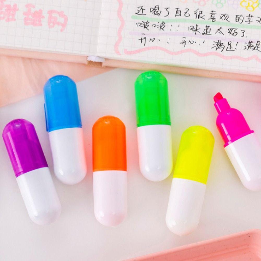 Creative Highlighters Mini Student Stationery New Fluorescent Pen Student