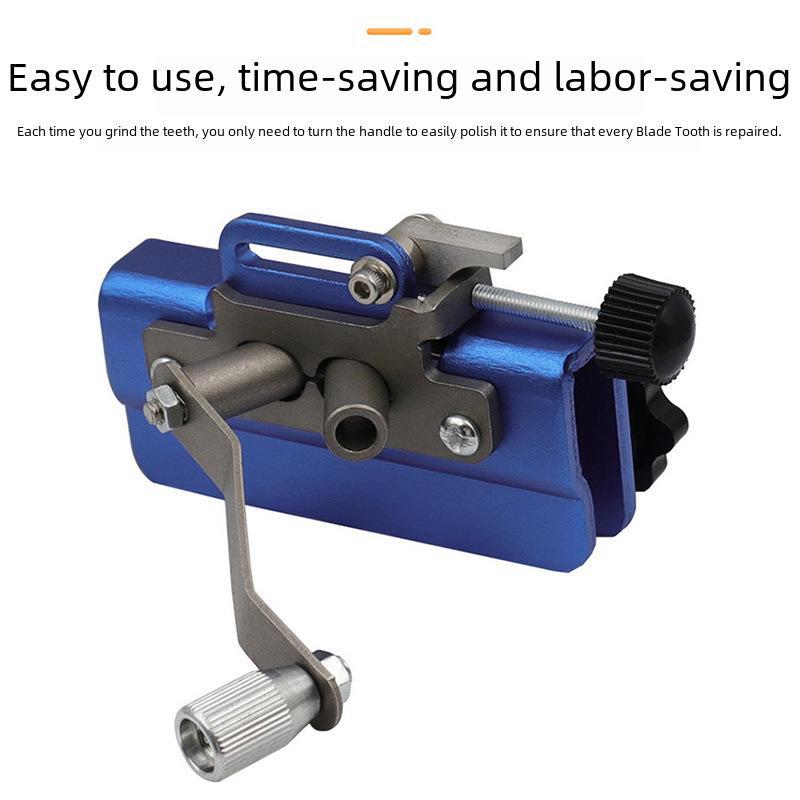 Портативный ручной электрозаточной станок для пильных цепей с рукояткой и зажимом