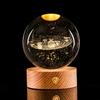 2024 6/8 см 3D хрустальный шар украшение астрономия солнечная система планеты луна астронавт светодиодные шары домашний снег стеклянный шар украшения