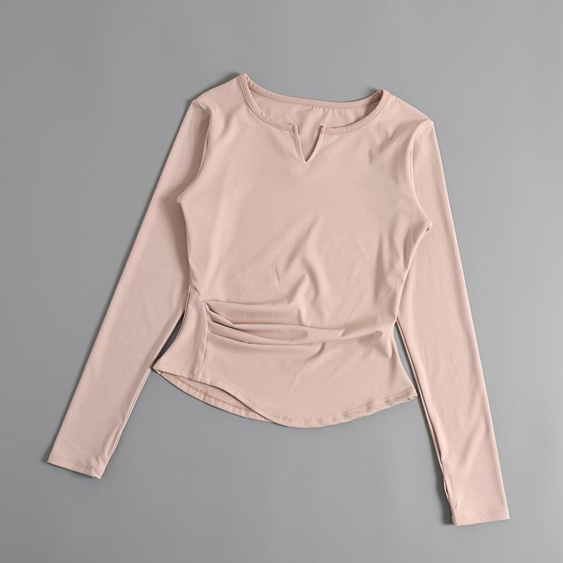 Футболка облегающего кроя с длинным рукавом, быстросохнущая, дышащая, для бега и йоги