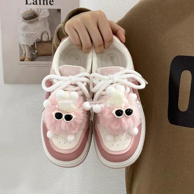 Осенние мягкие туфли Sister Niche Pink Big Head Bread на платформе для женщин 2024 года, новые популярные универсальные повседневные туфли для сноуборда Tide