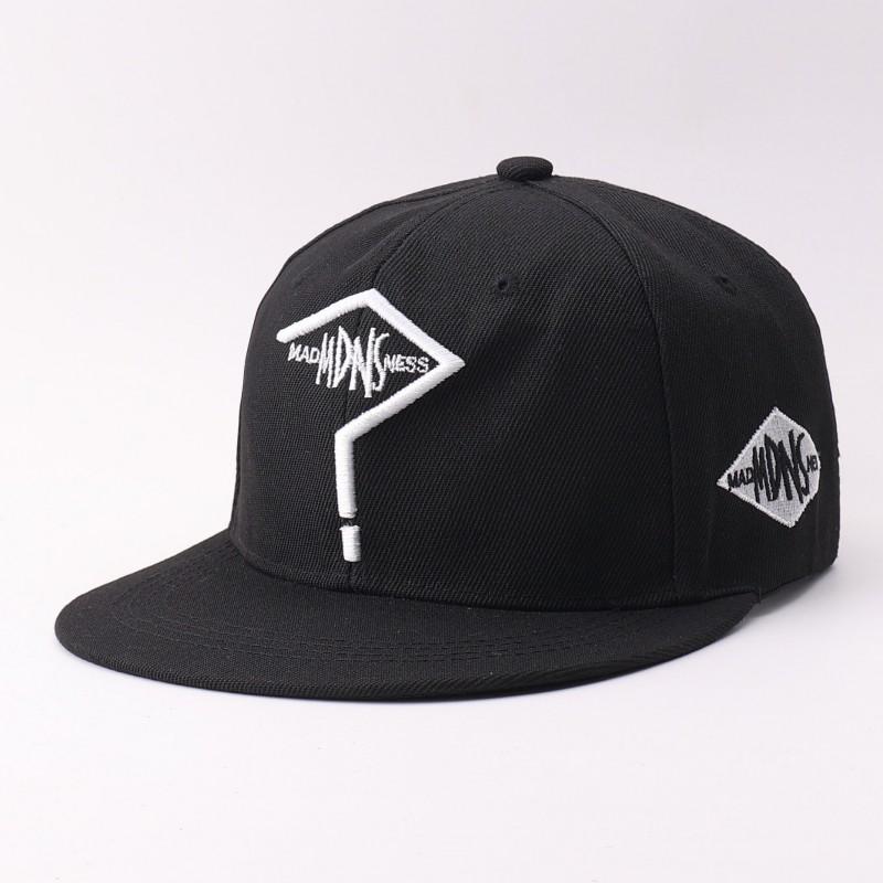 Flat Brim Baseball Cap Hip Hop Style Embroidered Sun Hat Men Women