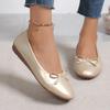 2024 Versatile Round Toe Women's Shoes Bow Design Flat Shoes Spring Shallow Mouth Loafers New Fashion Casual Soft Soled Shoes