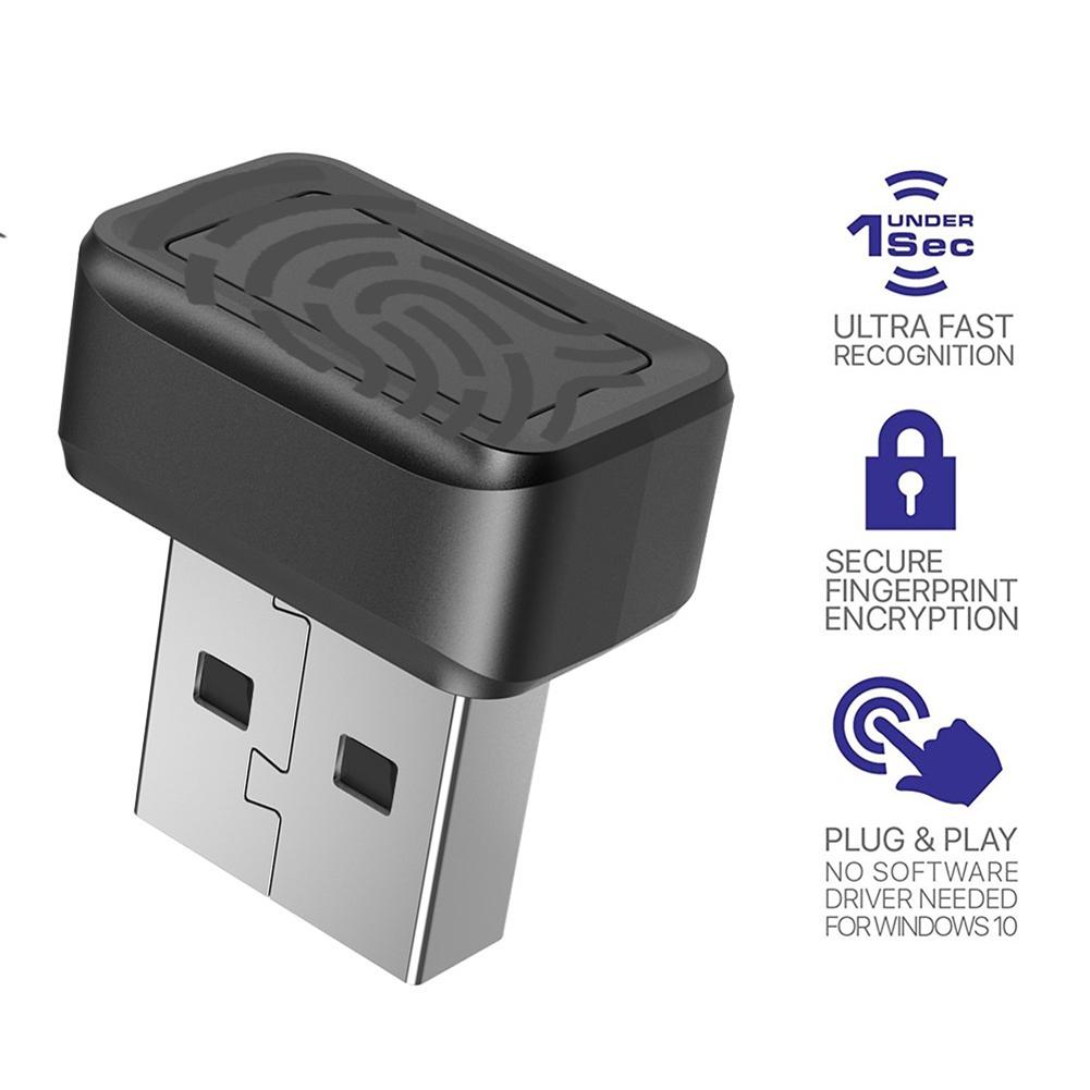 USB-сканер отпечатков пальцев с биометрическим доступом на 360 градусов и возможностью хранения нескольких отпечатков для повышенной безопасности