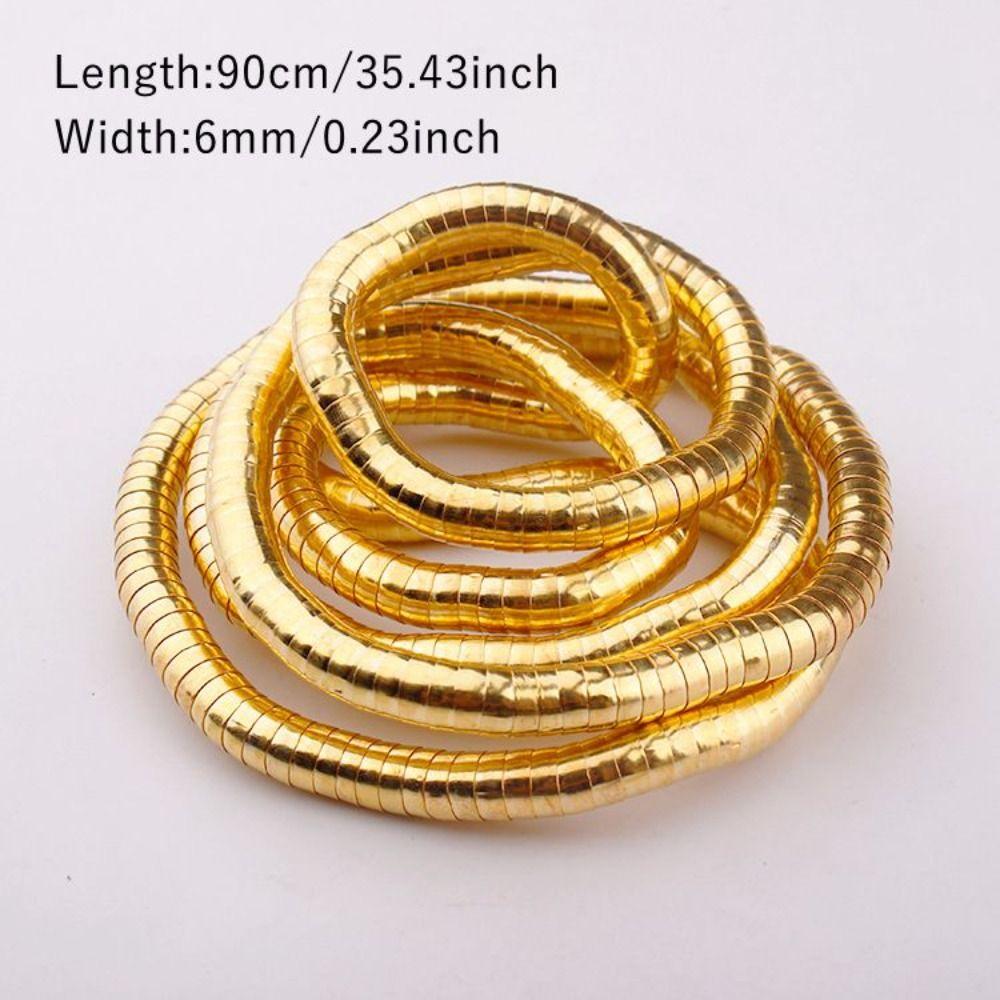 Alloy Bendable Snake Necklace Gold Color Bracelet New Flexible Choker Jewelry Accessories