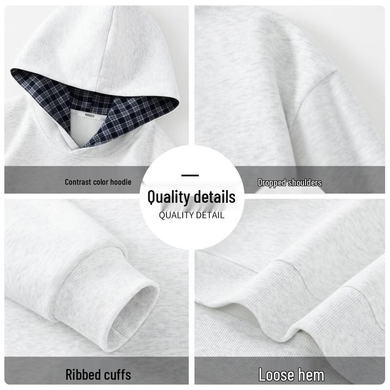 MINISO 325G Heavyweight Colorblock Hooded Sweatshirt