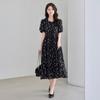 Morris Coming Home Women Flower String Chiffon Short Sleeve Dress M2604op042b