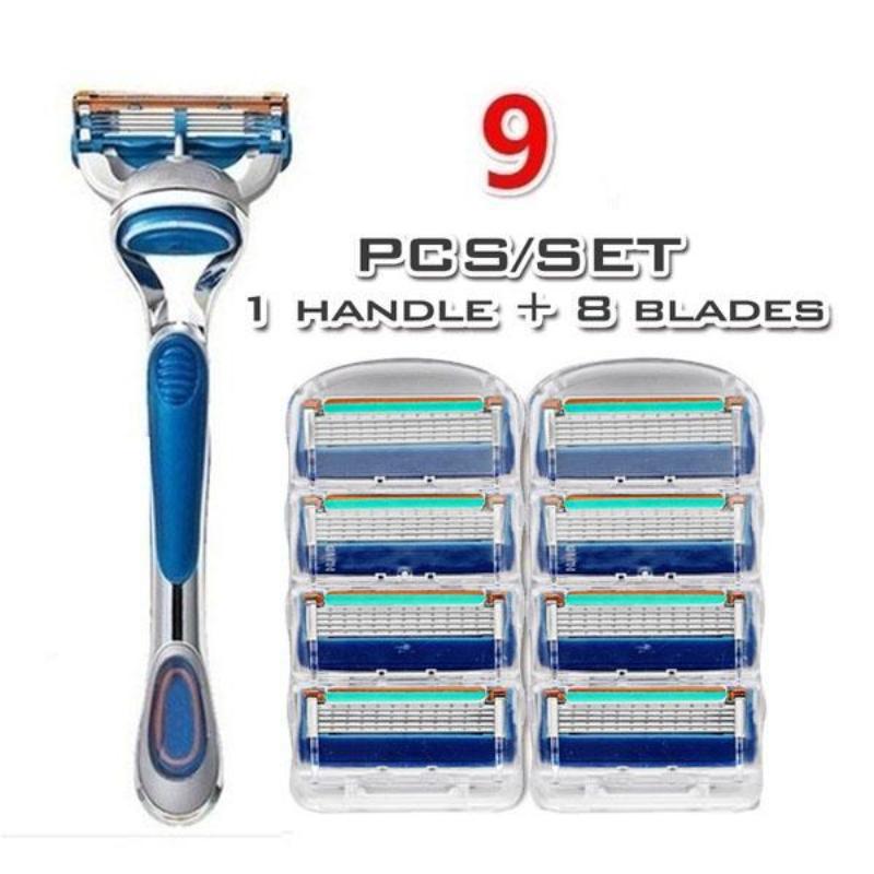 Мужская суперострая бритва с 5-слойным лезвием (1 ручка), 4/8/12/16/20 шт. аксессуаров для ножей