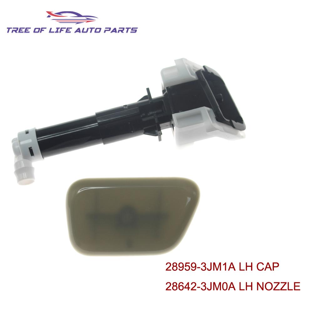 Front Headlight Headlamp Washer Nozzle Cover Cap For Infiniti JX35 JX QX60 (L50) 2013-2016 28959-3JM1A 28642-3JM0A 28958-3JM1A