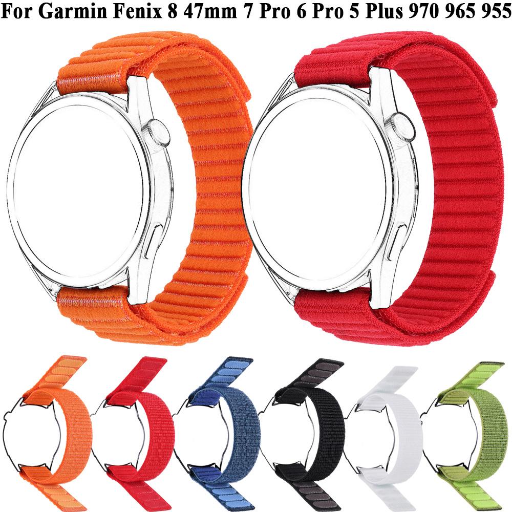 22 мм Нейлоновый ремешок-липучка для часов Garmin Fenix 8 7 6 Epix Pro 2 Forerunner 970 965 955 945 935 570 265 255 Браслет для часов
