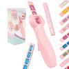 Kids Manicure Set Cute DIY Manicure Machine Press Nail Machine Beauty Toys Girl Cosmetics Pretend Play Nail Stamper Art Kit