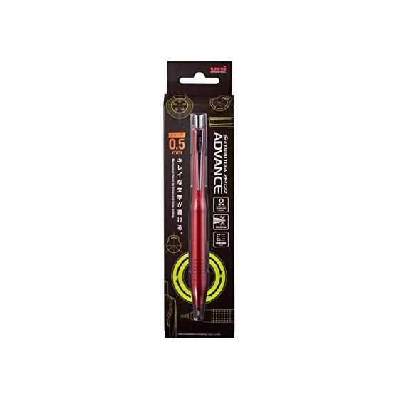 Карандаш Mitsubishi Pencil KURUTOGA ADVANCE Модель-апгрейд 0,5 Красный M510301P.15, Двухскоростной механизм, Цепкая рукоятка, Дизайн с низким центром тяжести, Умный дизайн