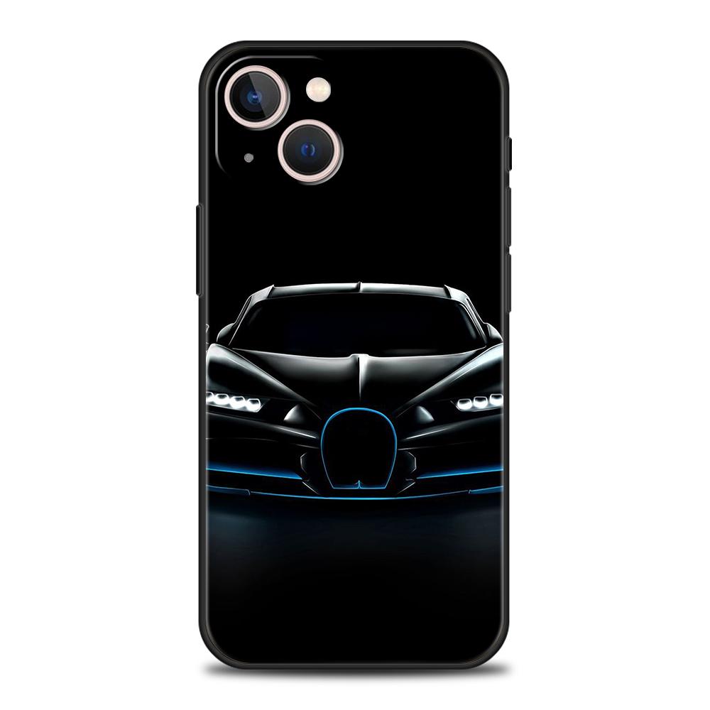 Крутой спортивный черный автомобильный чехол для iPhone 16 15 14 13 12 Pro Max XR XS 11 7 8 Plus противоударный силиконовый мягкий чехол Capas