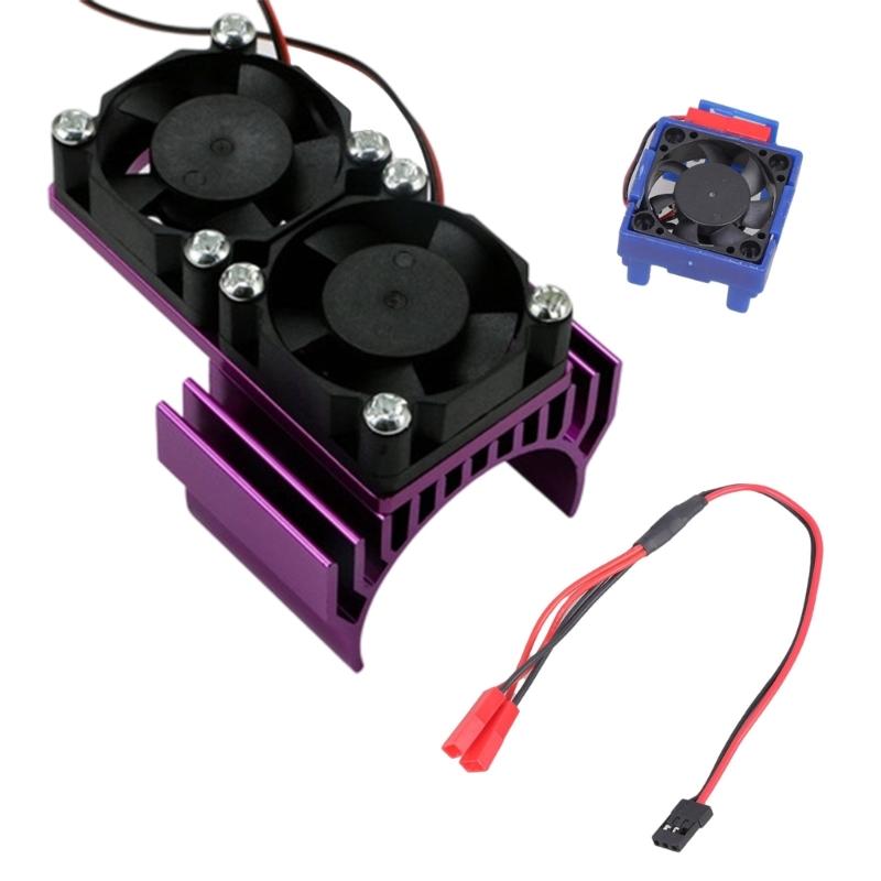 Double Cooling Fan Set For 540 3660 Motors 2000RPM Efficient Heat Dissipation for 1/10 Remote Vehicle