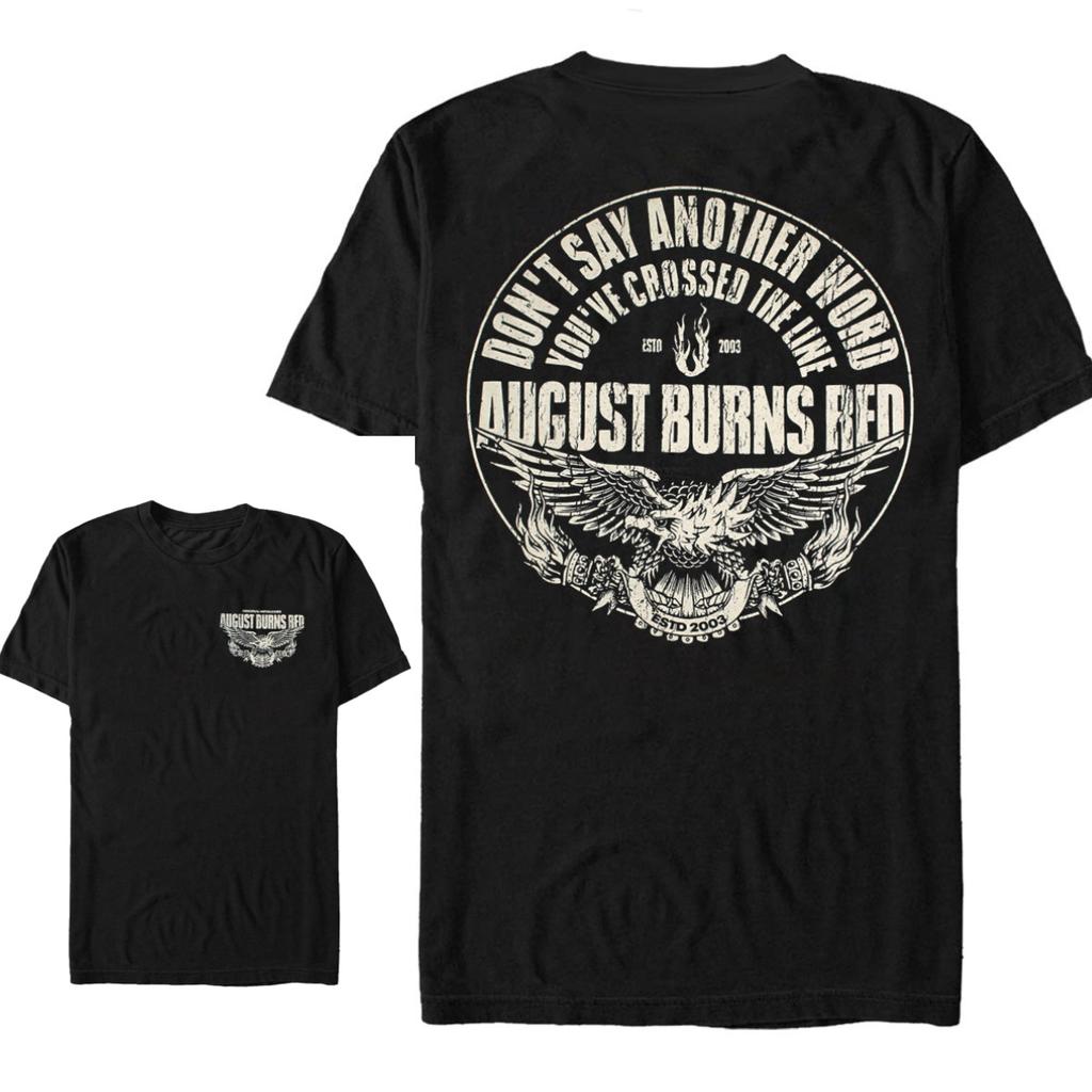 New August Burns Red Cotton Band Shirt Unisex Summer Short Sleeve Fashion Brand Tee Luxury Casual Vintage