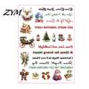 Handmade Gift Wrapping Stickers Christmas Candle Transfer Stickers, DIY Holiday Craft Supplies, Waterproof Candlestick Embellishments Decorative