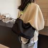 Japanese Versatile Messenger Bag Korean Version of Simple Solid Color Portable Shoulder Bag Trendy Couple Underarm Tote Bag