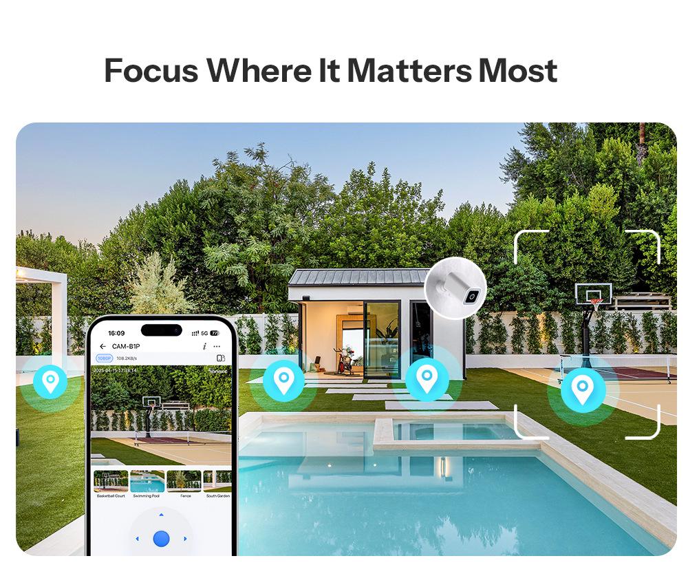 SONOFF CAM-B1P Bullet Camera: 2K HD, Outdoor, Waterproof, WiFi, eWeLink Compatible.