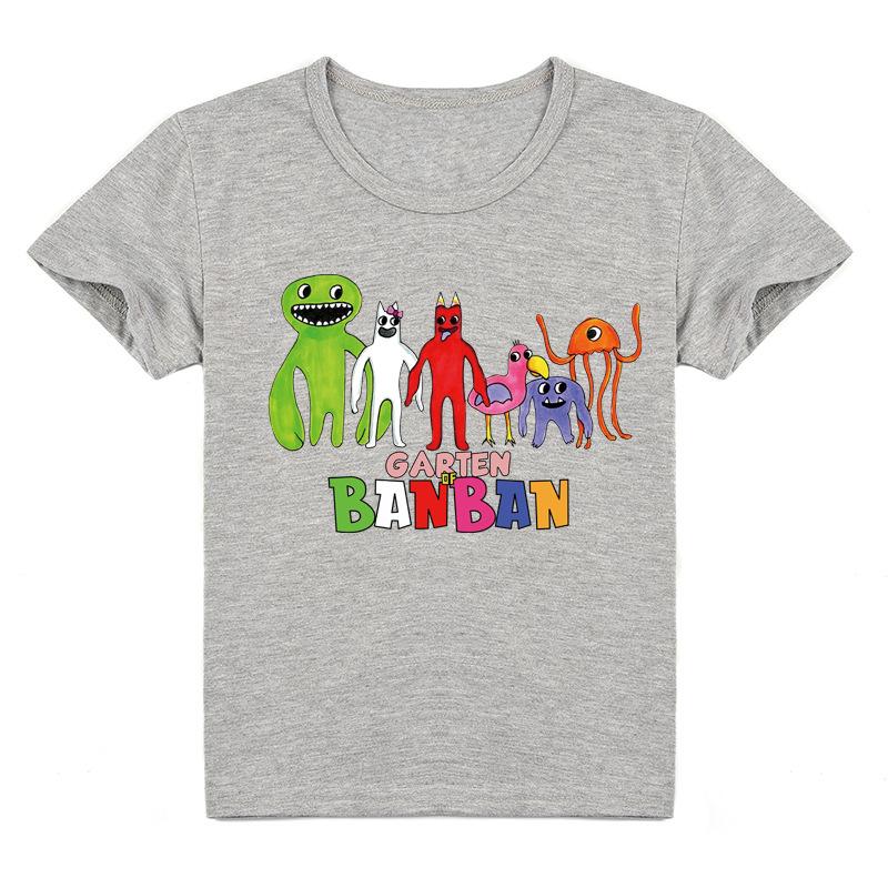 Футболка «Сад Банбана» Летняя хлопковая одежда для малышей Повседневные топы для маленьких мальчиков и девочек с милыми принтами, детские футболки с короткими рукавами, детская одежда