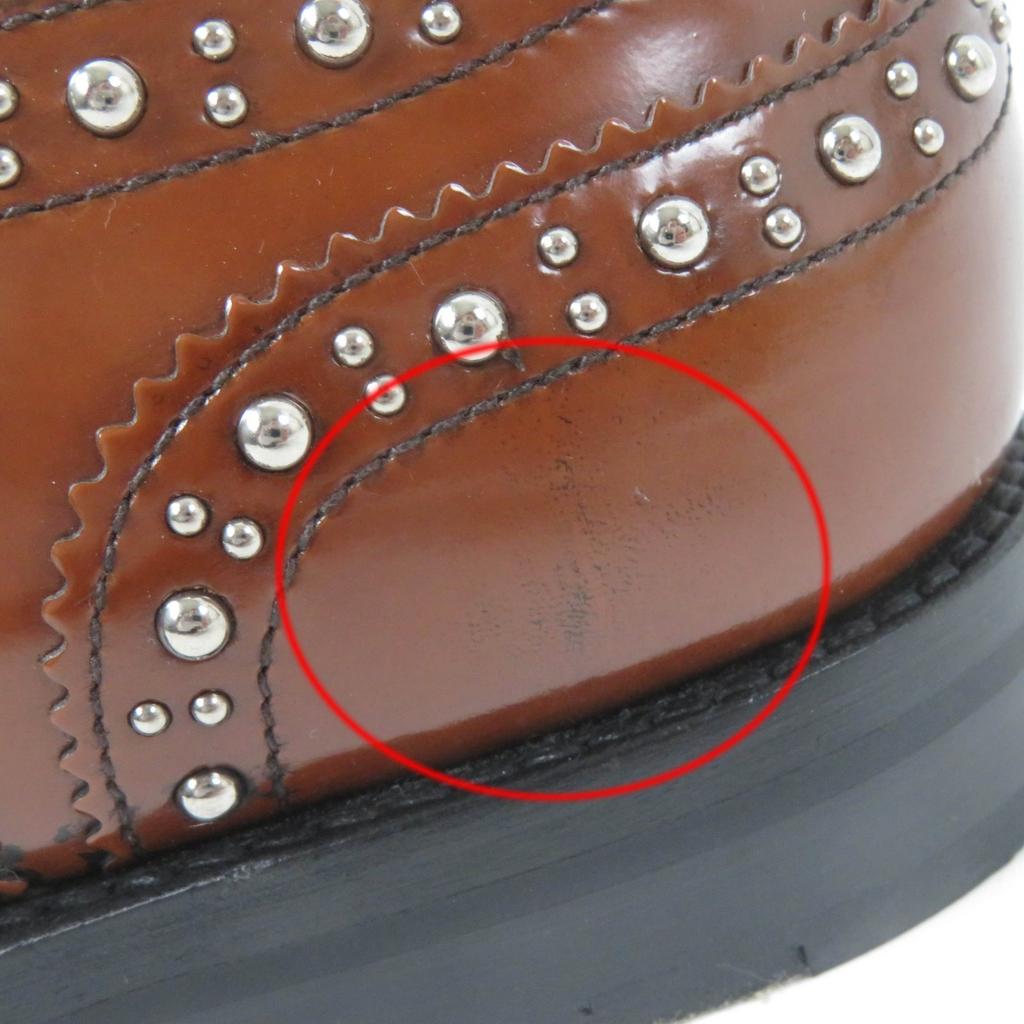 Отличные кожаные туфли CHURCH'S Burwood Met Studs Wingtip Коричневая кожа Женские 36.5 Б/у