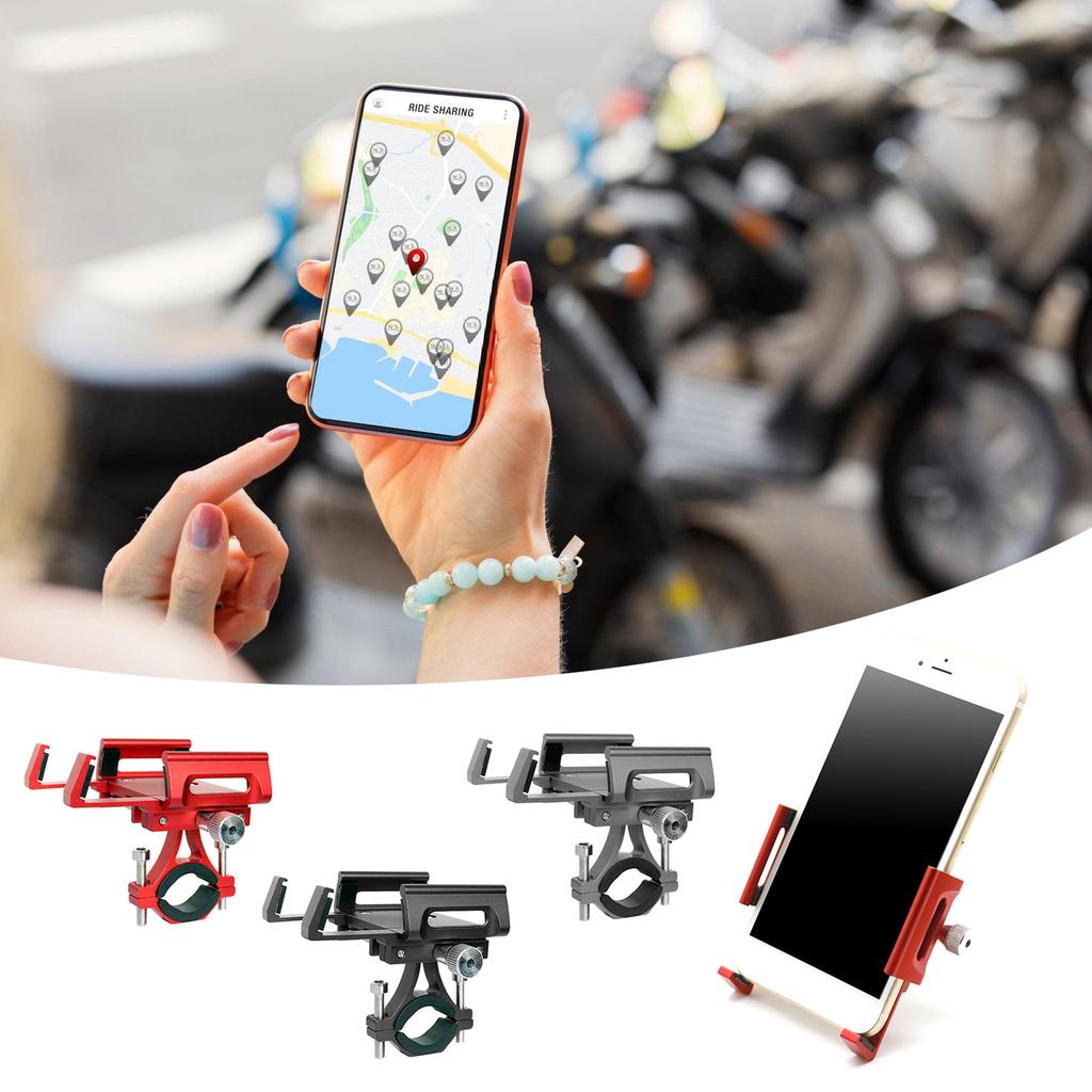 Bicycles Phone Holder Bracket Motorcycle Phone Mount Adjustable Handlebar Cell Phone Clamp Scooter Mobile Phone Clip