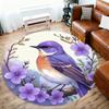 1pc bird flower Round Chair mat Area Rug - Non-Slip, Floor Mat for Office, Bedroom, and Indoor Decor -1002159
