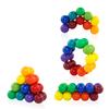 20Pcs Magnetic Rainbow Ball Fidget Toy Pocket-sized Changeable Bead Anti-Anxiety & Stress Relief Toy Creative Preschool Learning