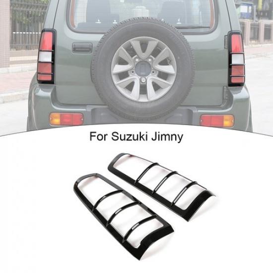 2pcs Rear Taillight Lamp Trim Cover For Suzuki Jimny 2007-2017 Black Accessories