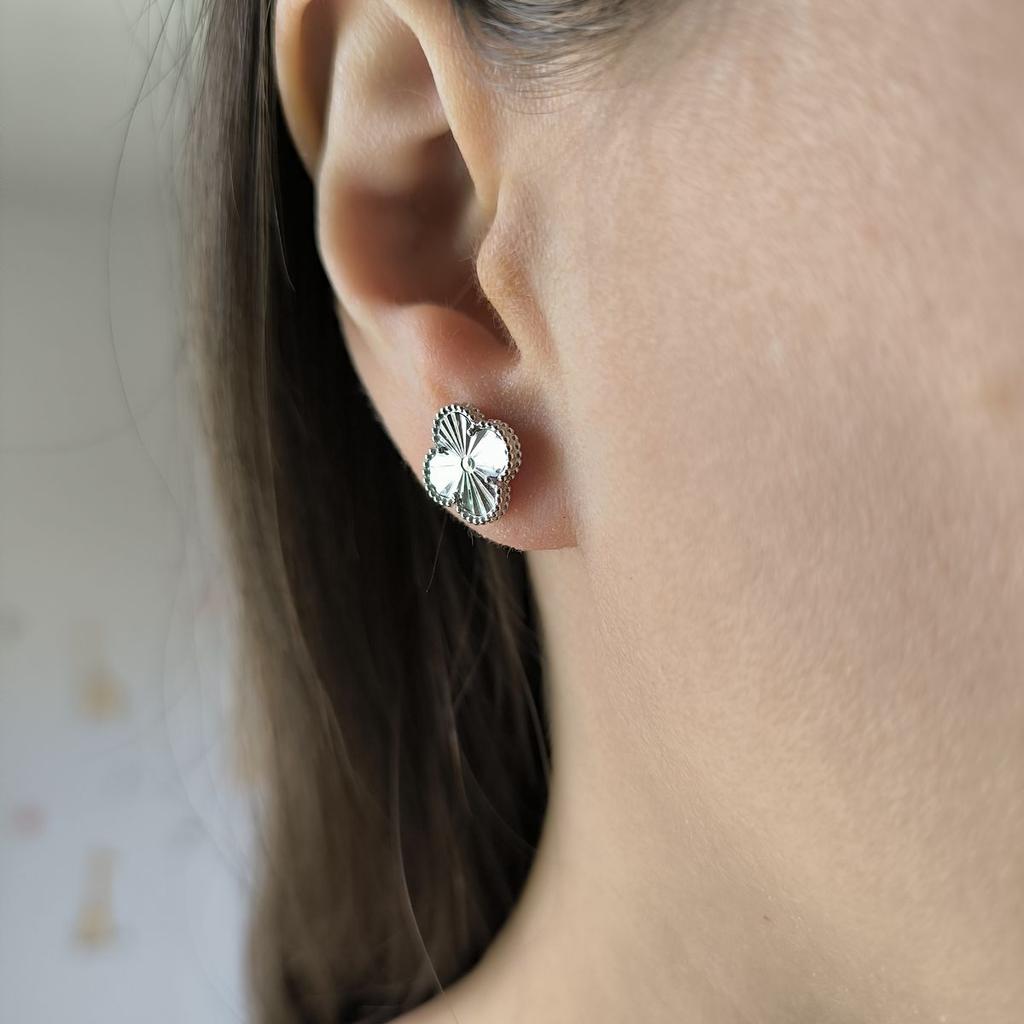 Серебряные серьги без камней (2182856)