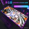 Арт Йонейама Май Коврик для мыши RGB Игровой коврик для мыши HD Геймерский Большой LED-подсветка XXL Коврики для мыши ПК Компьютерный коврик Нескользящий