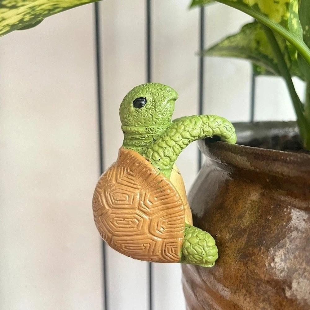 Potted Plant Partner Tortoise Climbing Garden Statue Garden Figurine Home Living Room