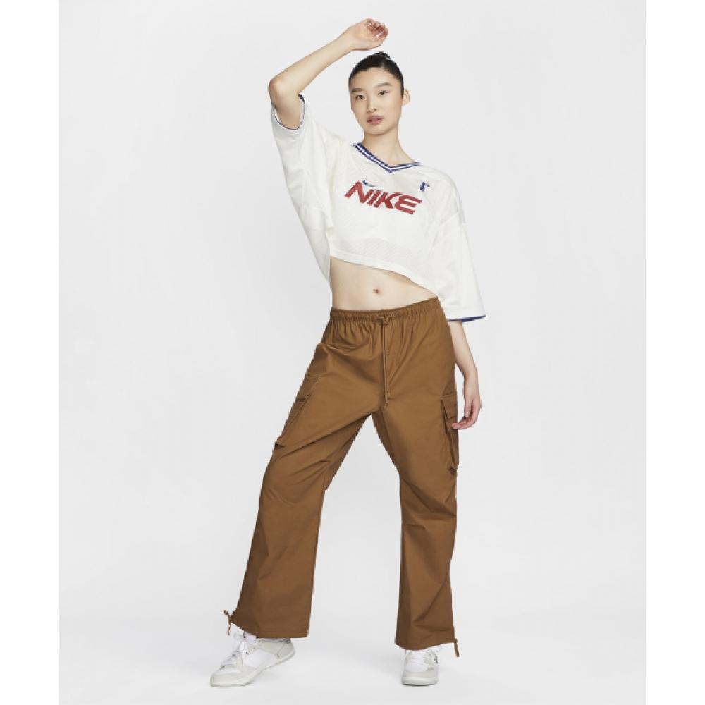 Nike Спортивные брюки-карго средней посадки W Light British Tan Black Fv7521 281