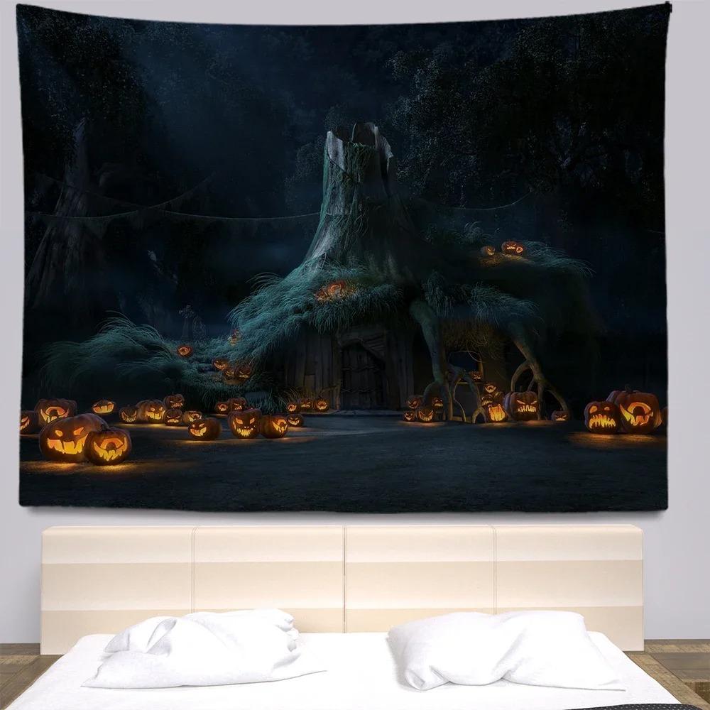 Украшение на Хэллоуин, гобелен, настенное украшение, украшение комнаты в стиле богемного хиппи, колдовство, подвесная ткань