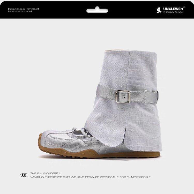 Дядя Вэнь имеет те же туфли-пуанты Romank~ Женские тренировочные туфли на платформе Одинарные туфли Мэри Джейн Крутые ботинки на устойчивом каблуке Короткие ботинки