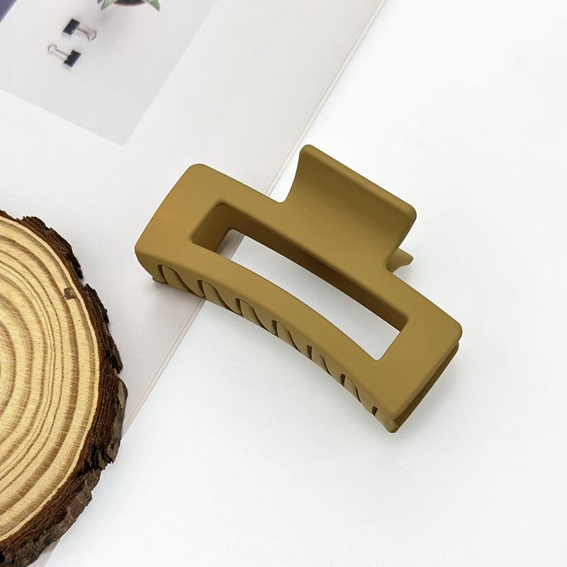 Корейская заколка для волос женская «Акула» высокого класса с матовым покрытием - Однотонная, Большого размера