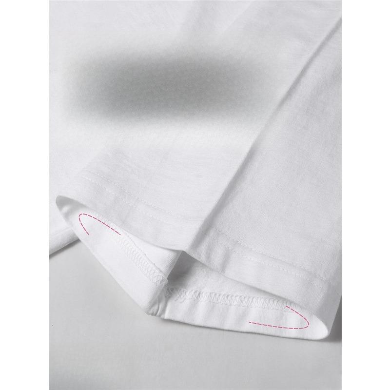 Мужская белая футболка с принтом на русском языке - Графическая футболка с кириллицей, легкая, 180 г/м², с круглым вырезом, с коротким рукавом, повседневная уличная одежда