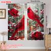 2 шт. Шторы с принтом самолета Цифровая печать кардинал Универсальные 100% Полиэстер (без стержня) Подарки для спальни