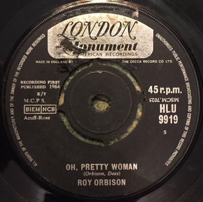Пластинка 7 дюймов РОЙ ОРБИСОН - Oh, Pretty Woman HLU9919 London Records 1964 Великобритания Рок Б/у